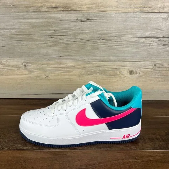 Nike Air Force 90 Men Size 12 White Racer Pink Thunder Blue